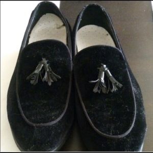 Black Velvet Loafers